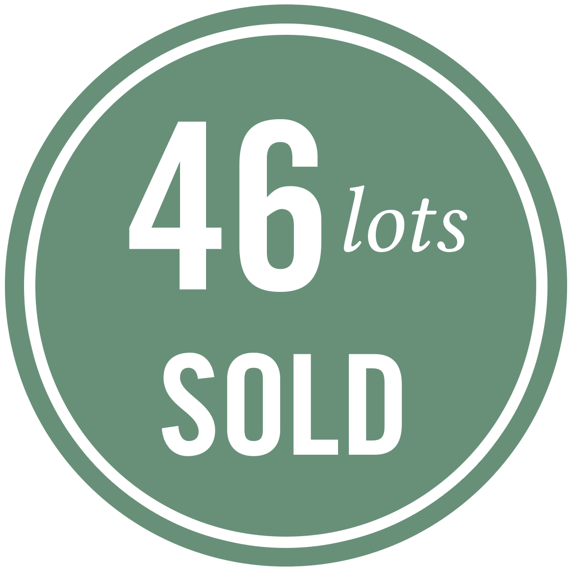 46 Lots Sold