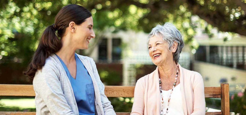 two women in a park