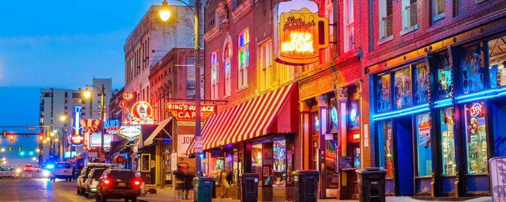 Beale Street Music District in Memphis Tennessee